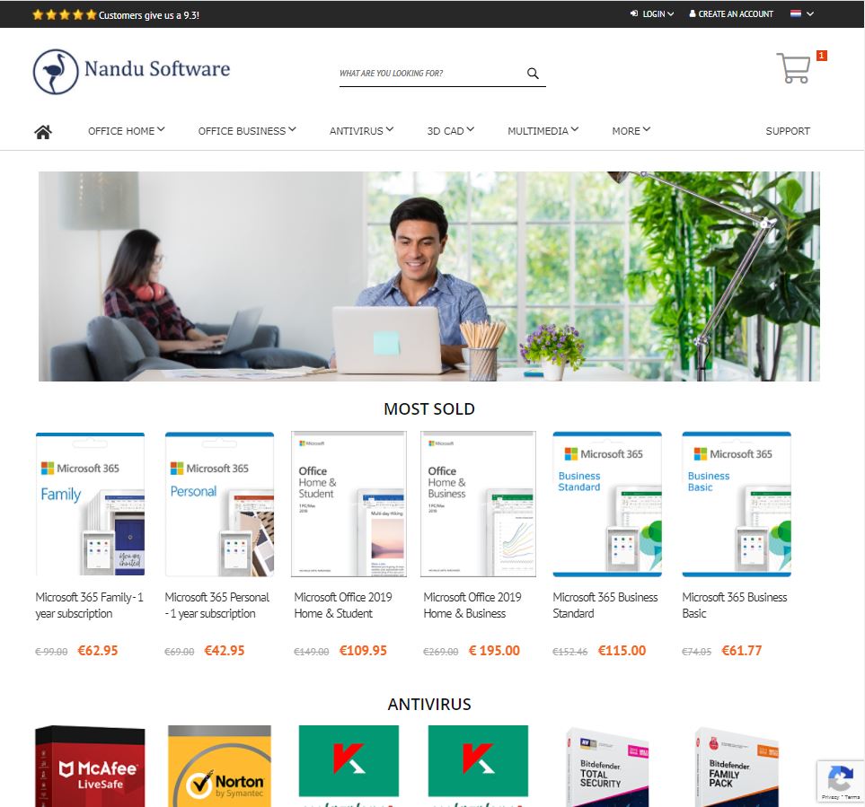 nandu software Homepage Magento 2