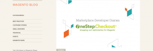 OneStepCheckout on Magento blog front page