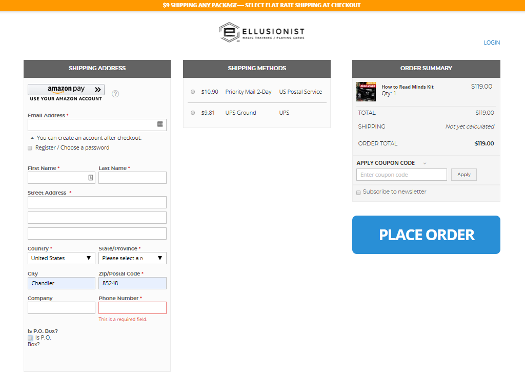 Ellusionist Checkout powered by OneStepCheckout for Magento 2