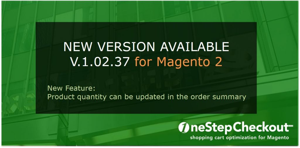 version 1-2-037 One Step Checkout for Magento 2