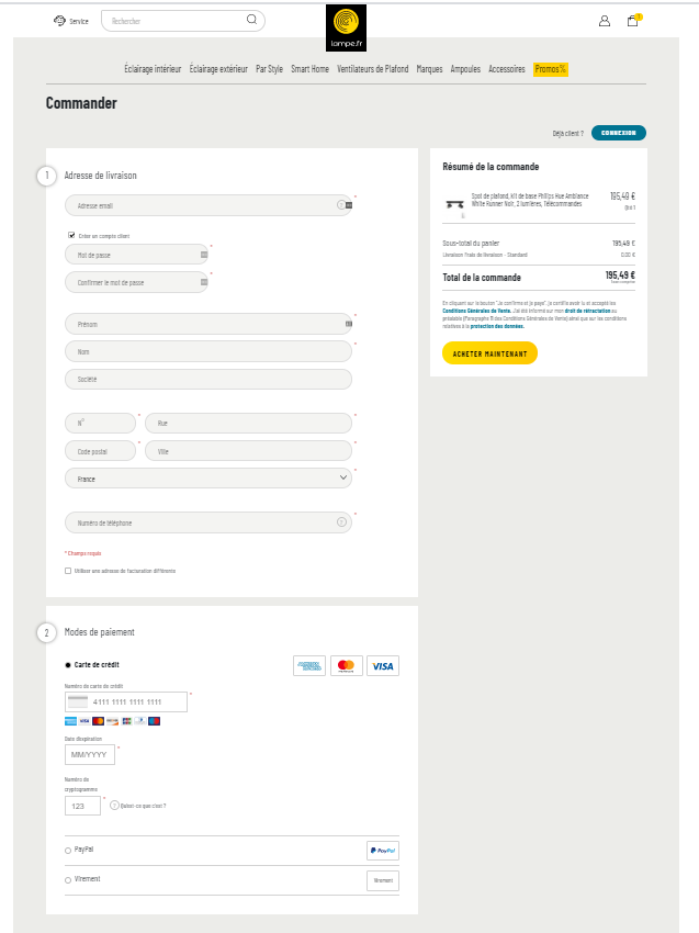 Magento 2 store France One Step Checkout